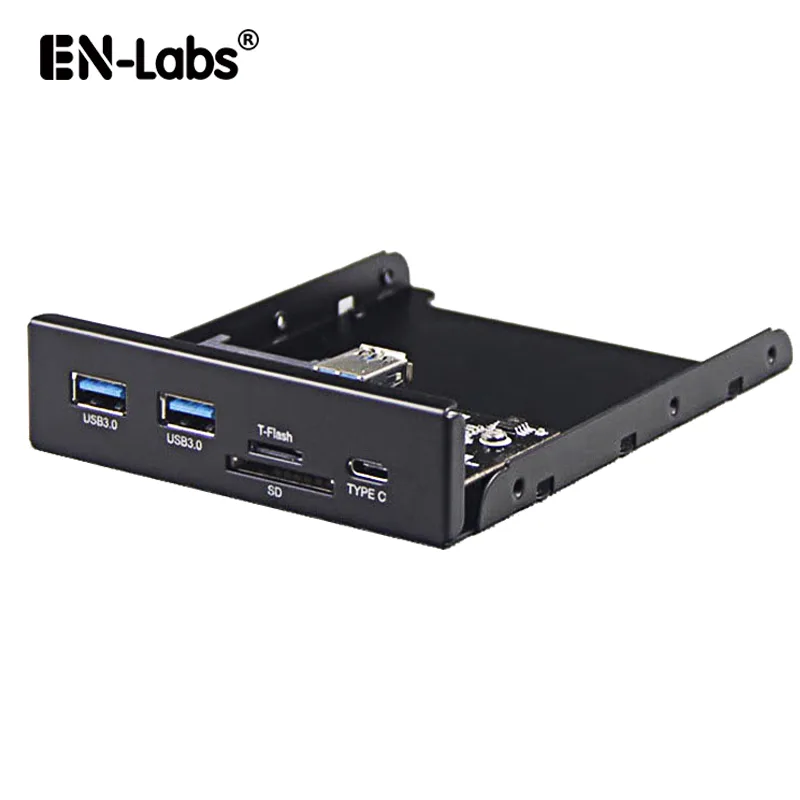 EN-Labs EN-Labs U3CR35U32UCM 3.5" internal card reader with USB 3.1 Type-C + 2× USB 3.0 hub — ภาพสินค้า