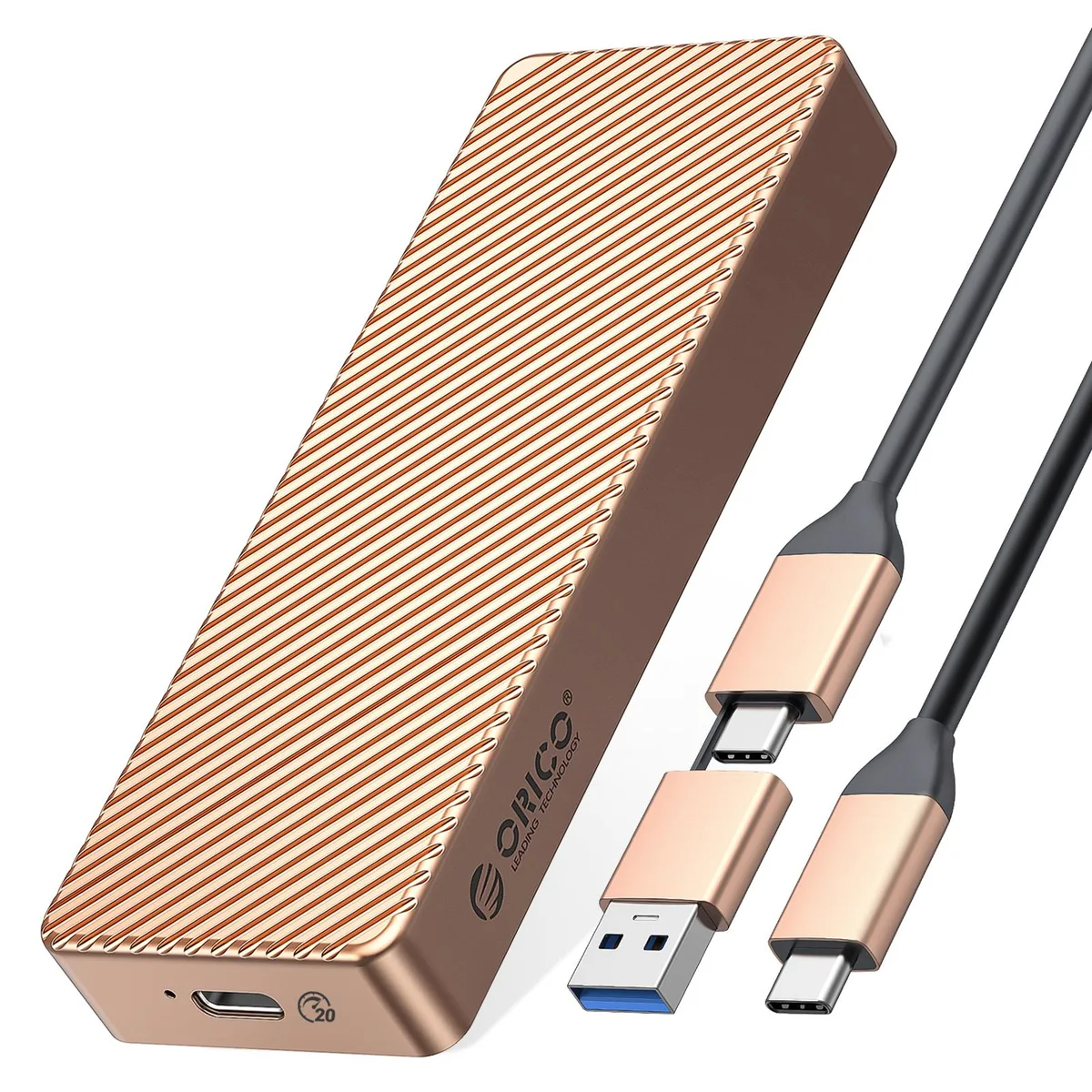 Orico Orico M.2 NVMe SSD Enclosure 20Gbps USB 3.2 Gen2x2 Rose Gold — 商品写真