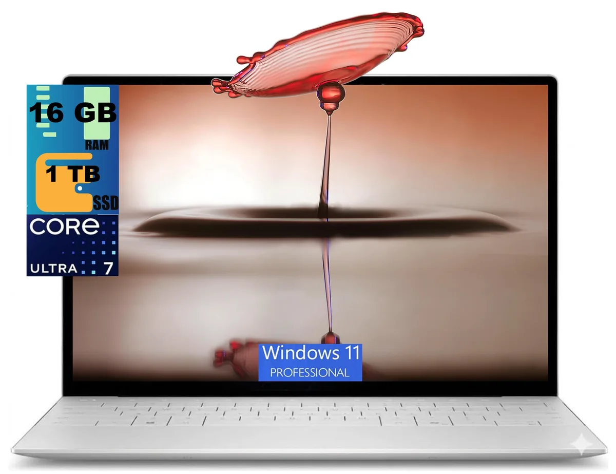 DELL DELL XPS 13 9350 AI Platinum laptop, Core Ultra 7 256V, 16GB DDR5, 1TB, 13.4" 120Hz FHD+ — photo du produit