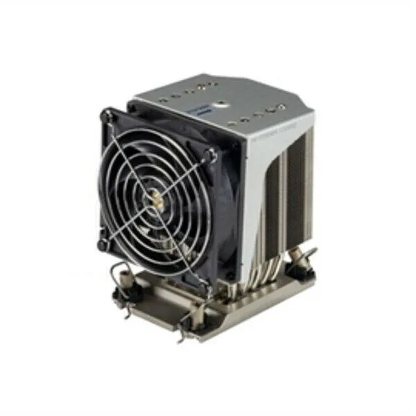 Supermicro 92 mm CPU cooler with black fan and silver fins