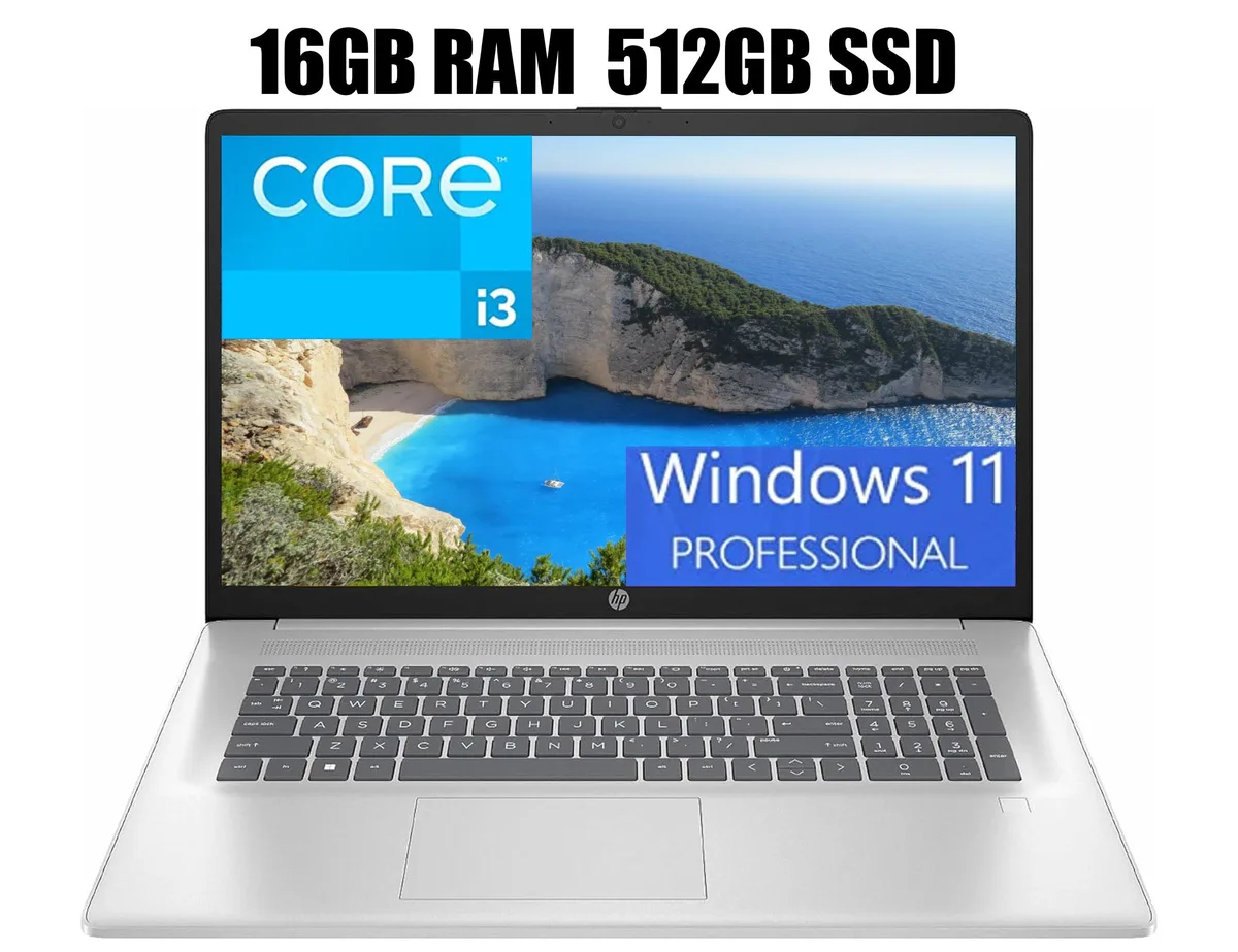 HP HP 17 laptop i3-N305 16GB 512GB 17.3" FHD — product photo