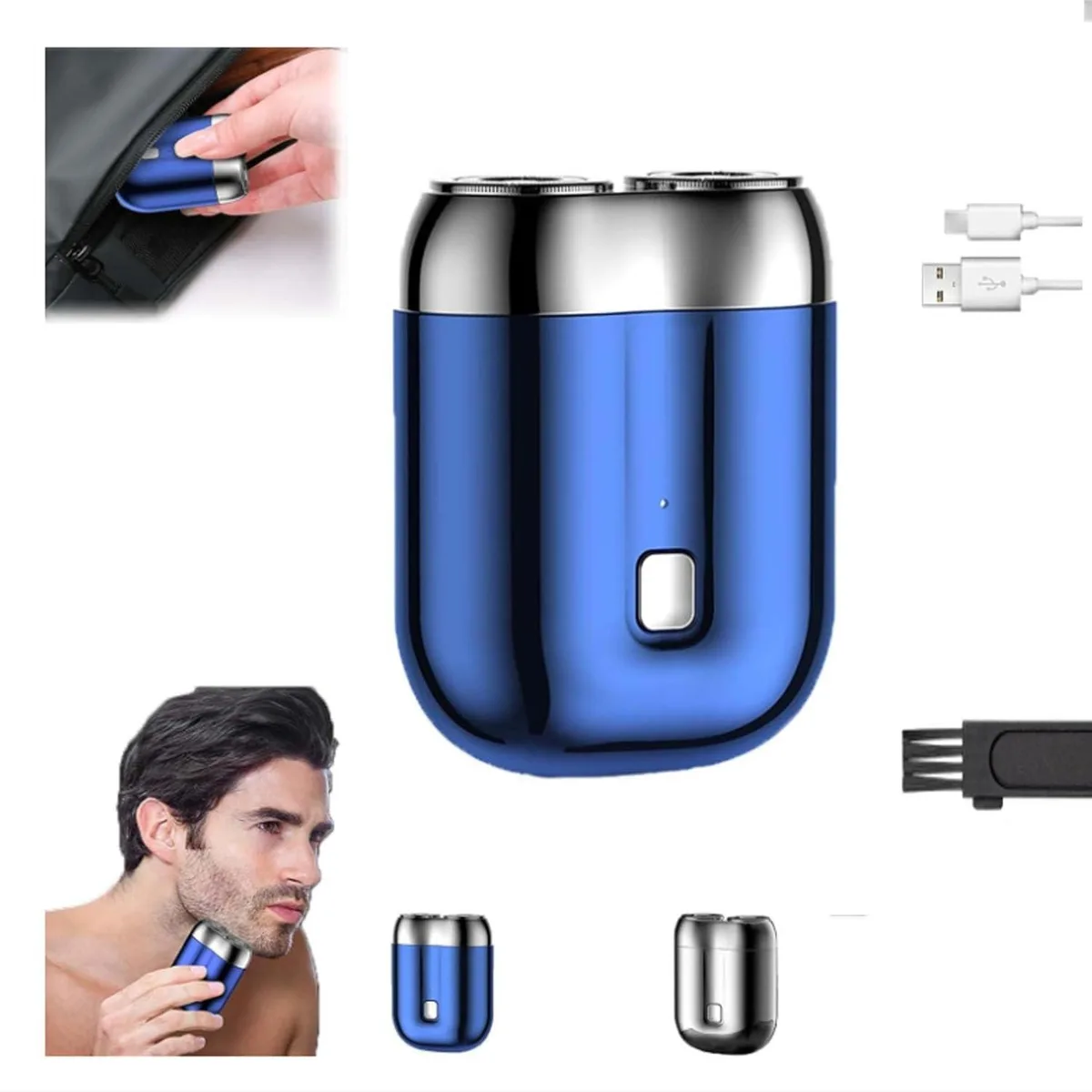  DOUNIU kygv1 Mini Dual-Head Shaver Blue 7500rpm 80 min — product photo
