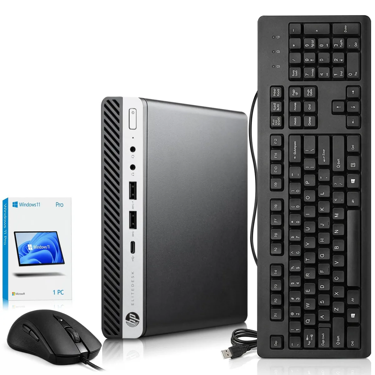 Small black square mini PC, compact desktop form factor