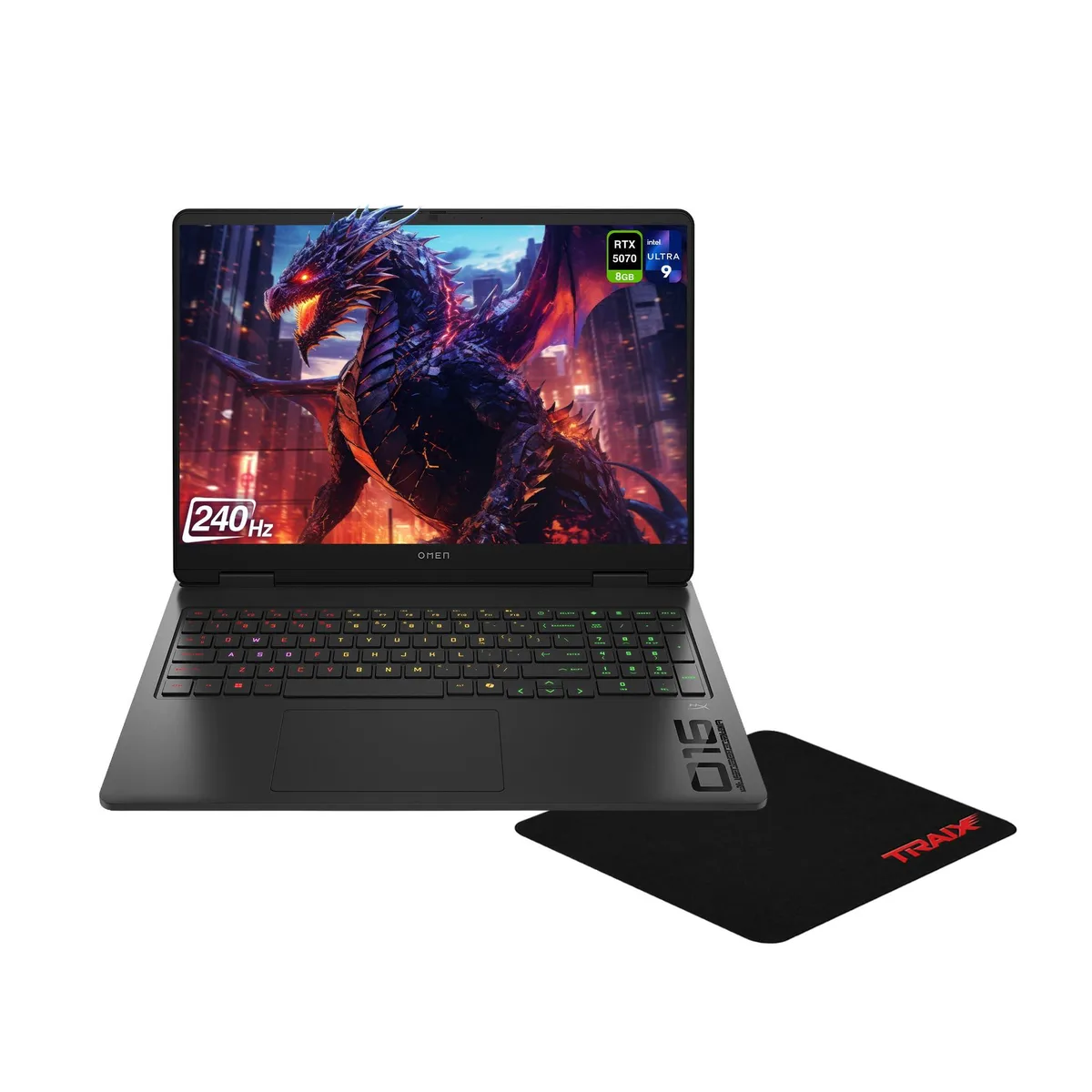 Shadow Black 16-inch slim gaming laptop with RGB keyboard and 0.89 in profile