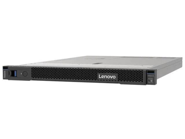 Lenovo ThinkSystem SR630 V3 1U rack server silver front panel with drive bays