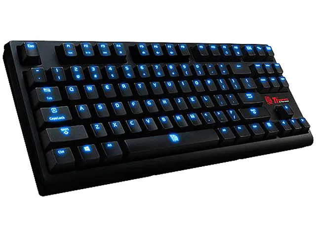 Black tenkeyless mechanical keyboard with brown switches and full backlighting