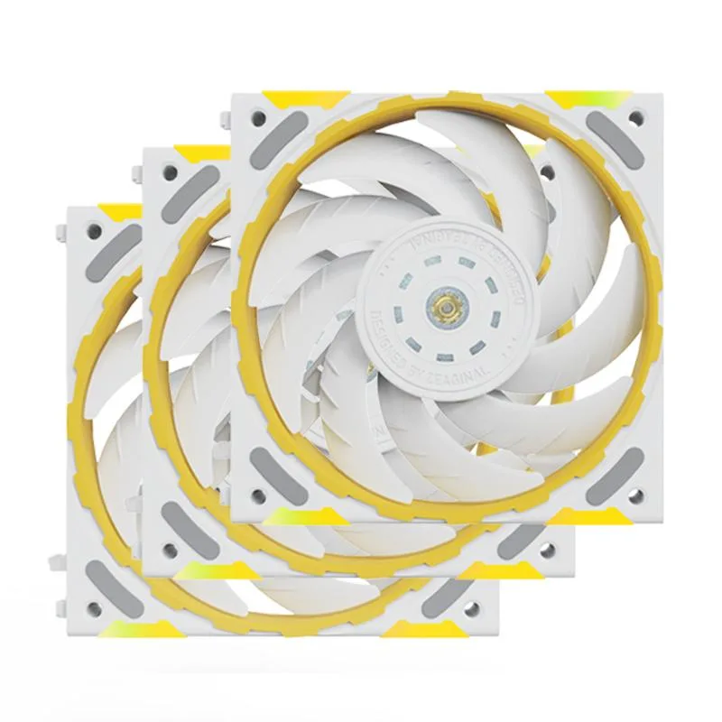 YESTON YESTON Zeaginal ZC-ZHUISHEN TI White 3-Pack ARGB 120mm Case Fan — foto del producto