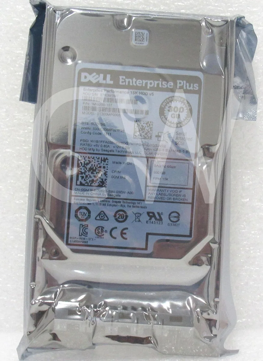 Small silver 2.5 inch SAS hard drive in black caddy tray