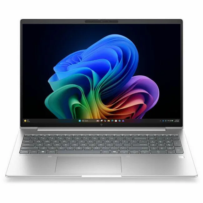 Silver aluminium laptop, sixteen inch screen, closed lid
