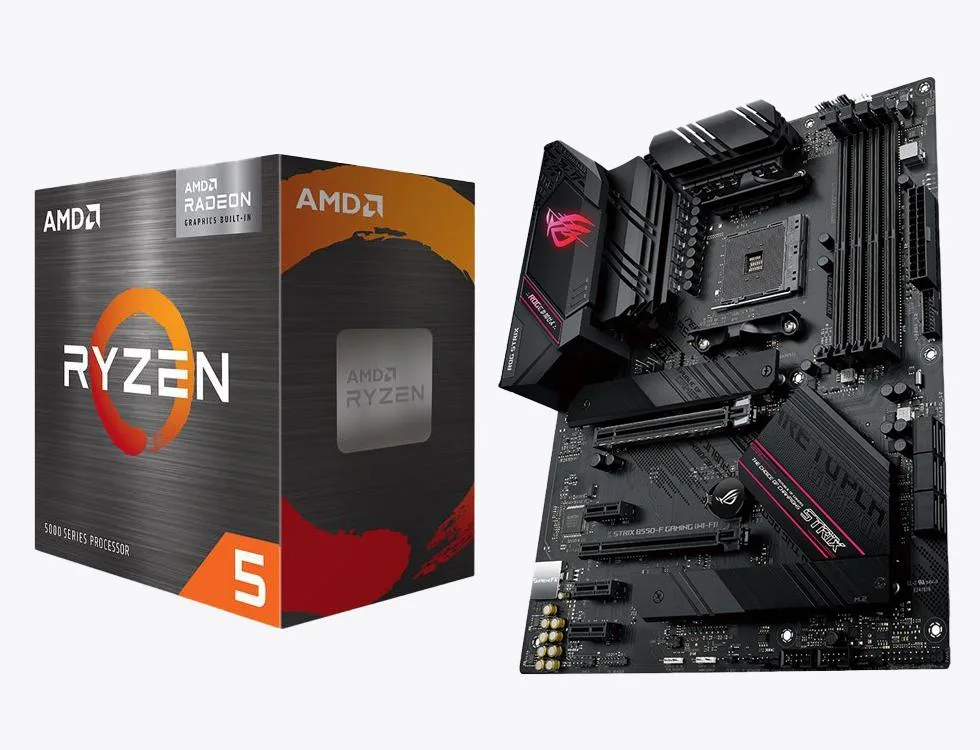 ASUS ASUS ROG STRIX B550-F GAMING WIFI II AMD motherboard with Ryzen 5 5600G — product photo