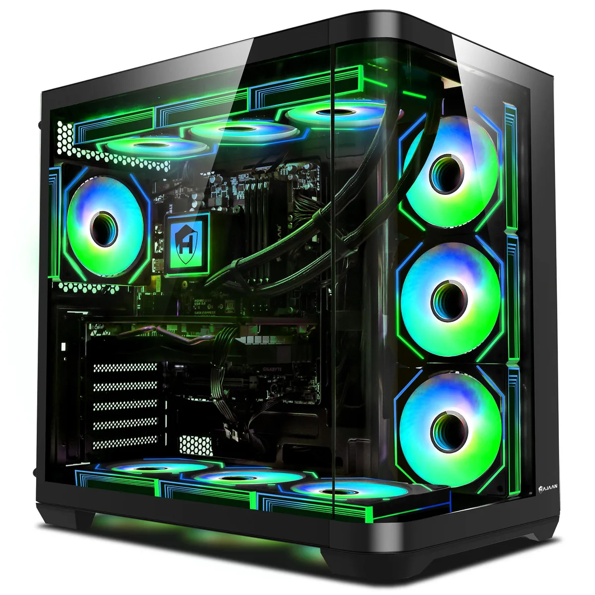 HAJAAN HAJAAN PhantomX Liquid-Cooled Gaming PC i5-13400F RTX 5060Ti 8GB 32GB DDR4 1TB NVMe — photo du produit