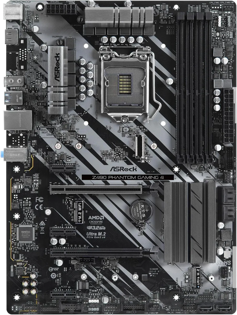 ASRock ASRock Z490 Phantom Gaming 4 Intel motherboard — product photo