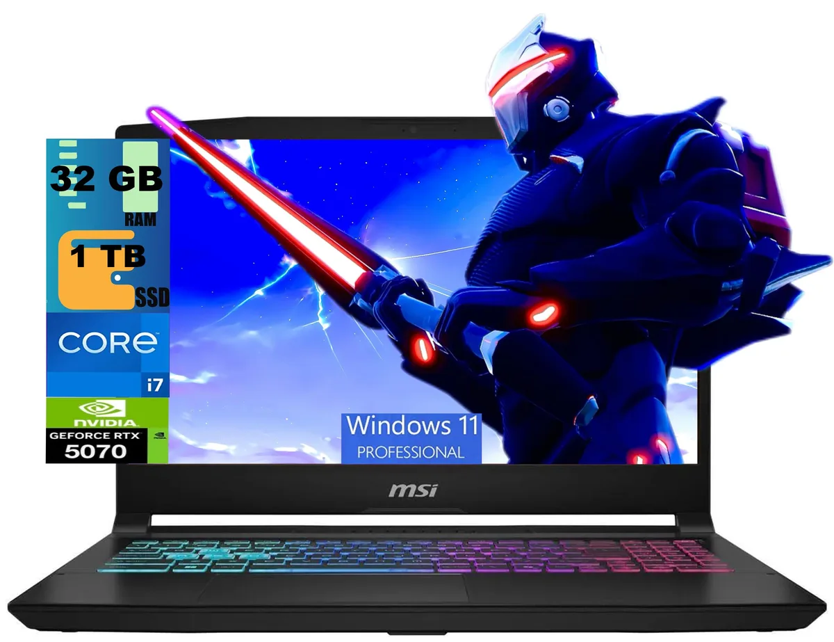 MSI MSI Katana 15 gaming laptop i7-14650HX RTX 5070 16GB 512GB 15.6 QHD 165Hz — product photo