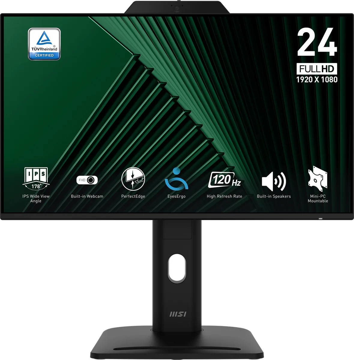 MSI MSI PRO MP242PMG 23.8" 120Hz IPS monitor with webcam — product photo