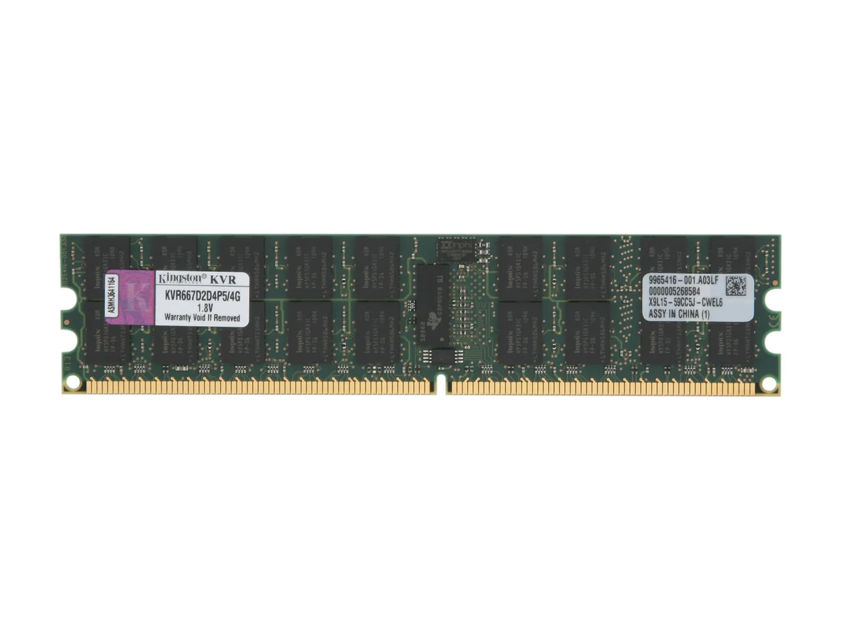 Kingston Technology Corp. Kingston Technology Corp. KVR667D2D4P5/4G 4GB DDR2 667 ECC Registered memory upgrade — φωτογραφία προϊόντος