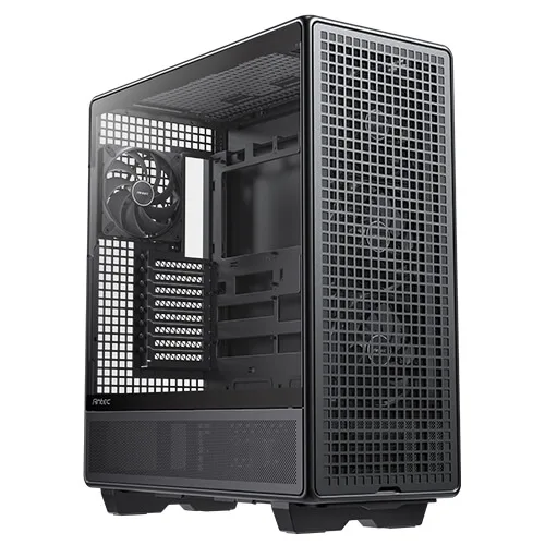 Antec 900 full tower chassis with four tempered glass panels and front I/O cluster