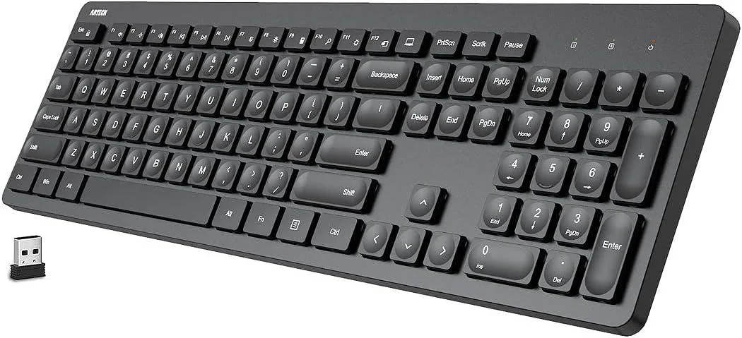 usbroway usbroway 2.4G Wireless Gaming Keyboard Full Size Numeric Keypad Media Hotkeys — product photo