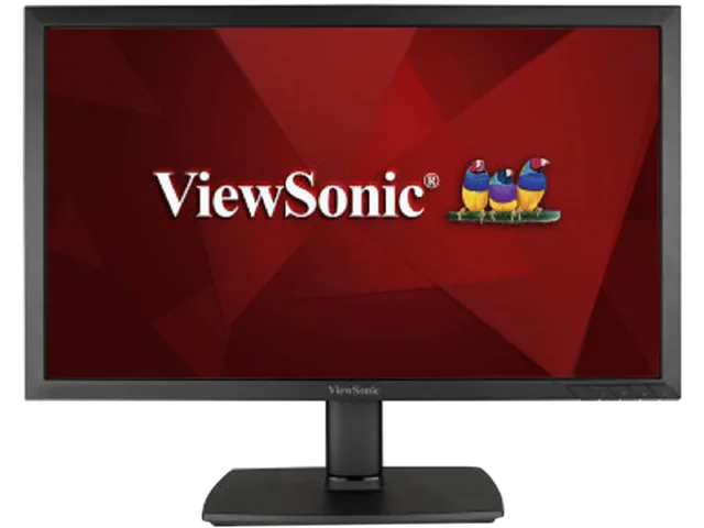Refurbished 24 inch ViewSonic monitor with matte black bezel and tilt stand