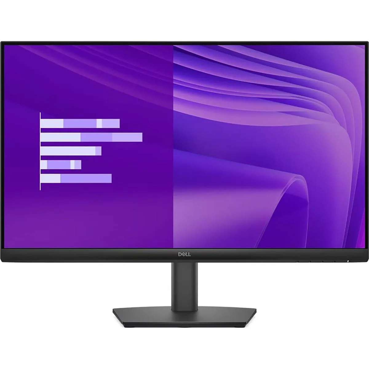 Black 23.8 inch IPS monitor with ultra-thin bezels and fixed stand
