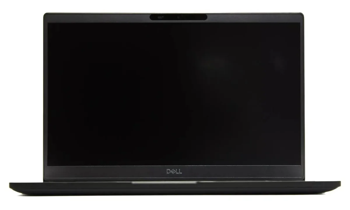 Silver 13.3 inch business laptop with touchscreen display, backlit keyboard and multiple ports visible