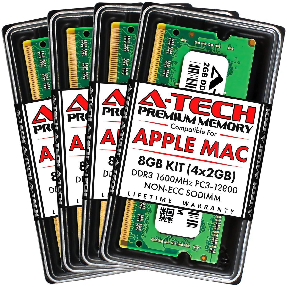 A-Tech A-Tech 8GB (4x2GB) DDR3L 1600MHz 204-Pin SODIMM Memory Upgrade for iMac 27-inch Late 2012–Mid 2015 — termékfotó