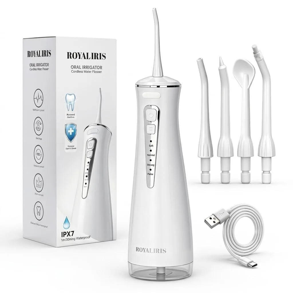  ROYAL IRIS C15 Water Flosser White 300ml 4 Modes — product photo