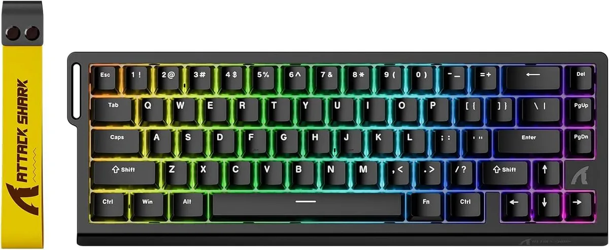 Attack Shark Attack Shark X68 HE 60% Wired Gaming Keyboard Black 66 Keys 8000Hz — product photo