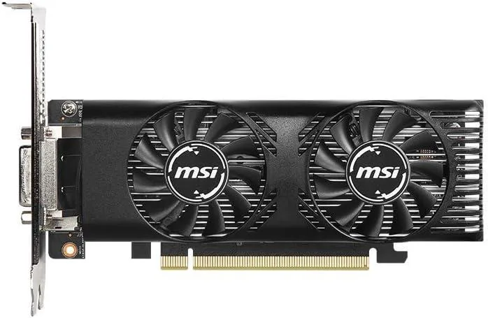 MSI GeForce GTX 1650 OC low-profile graphics card with dual-fan cooler