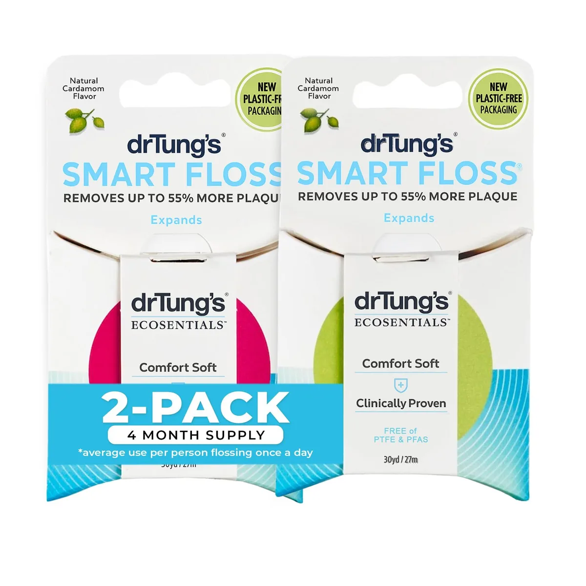  drTung's Smart Floss Cardamom Expanding 90 ft Pack of 2 SG_B01M0GUPCS_US oral care — product photo