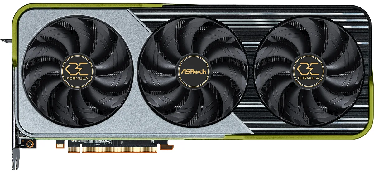 Triple-fan graphics card with full metal cover and backplate