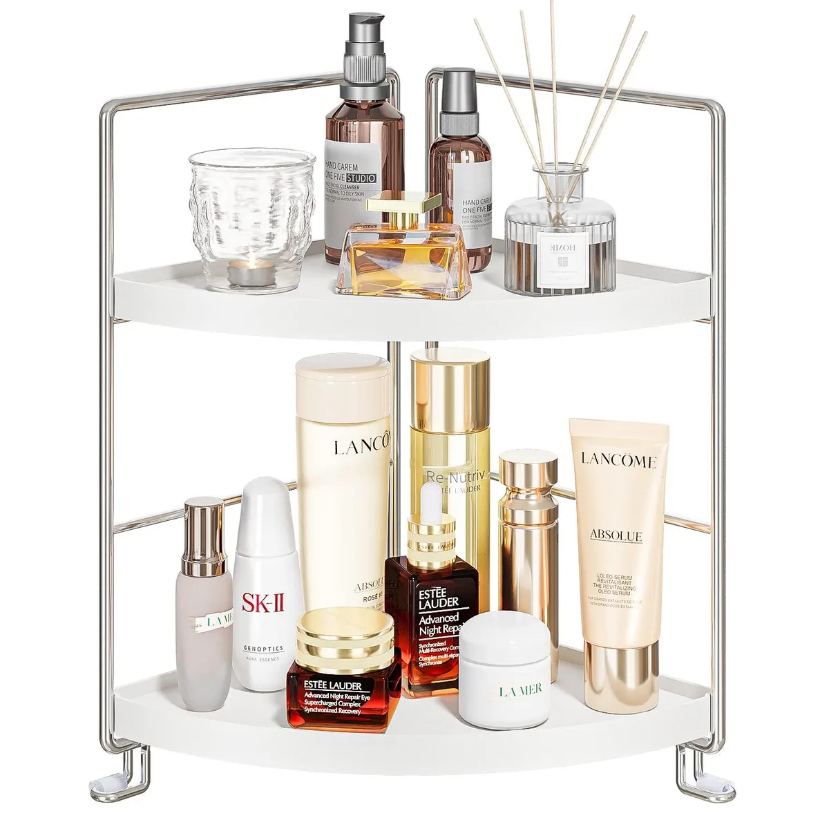  KINGBERWI CSO2023 2-Tier Corner Decorative Shelving 6.7in — fotografia produktu
