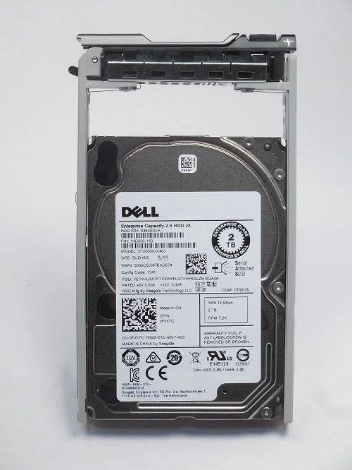 DELL DELL FVX7C 2TB 7.2K SAS 2.5" 12Gb/s internal hard drive — toote foto