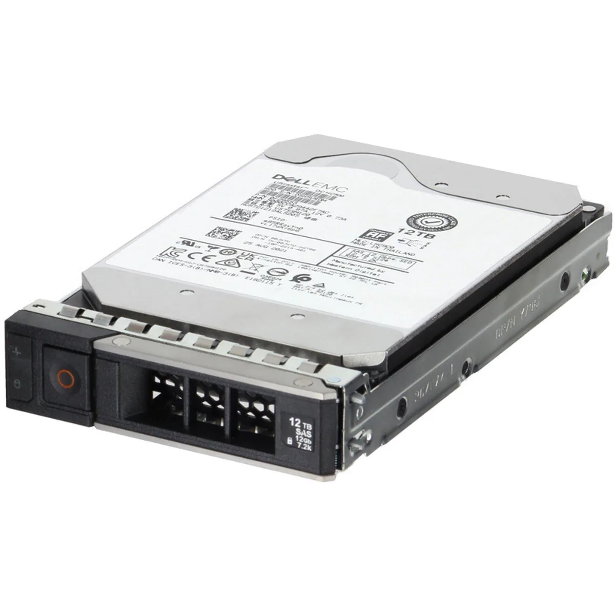 Silver 3.5 inch SAS hard drive with Dell label