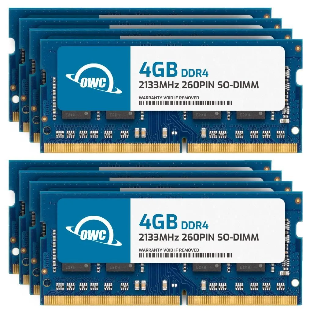 OWC OWC 32GB (8x4GB) DDR4 2133MHz CL15 1.2V 260-pin SODIMM laptop RAM — fotografie produktu