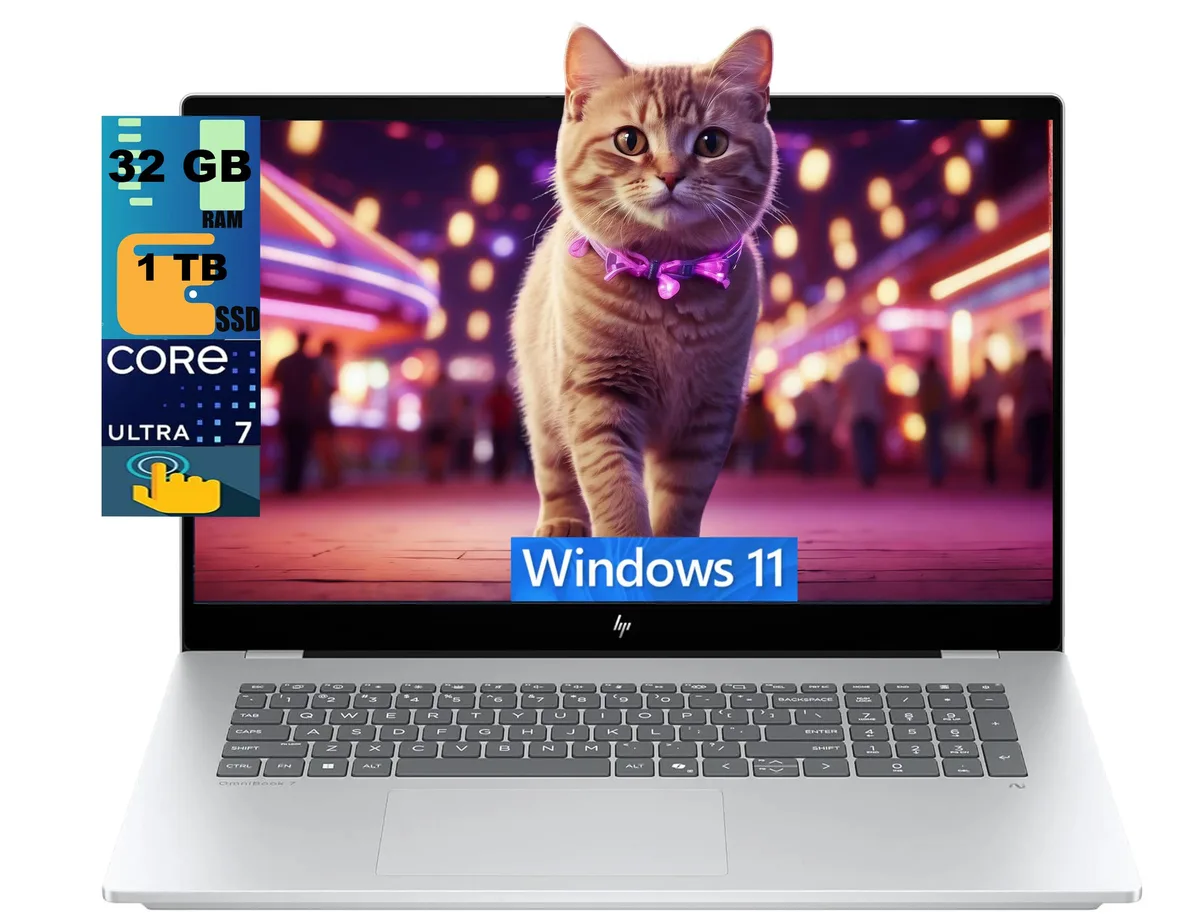HP HP OmniBook 7 17.3 laptop Ultra 7 258V 32GB 1TB — product photo