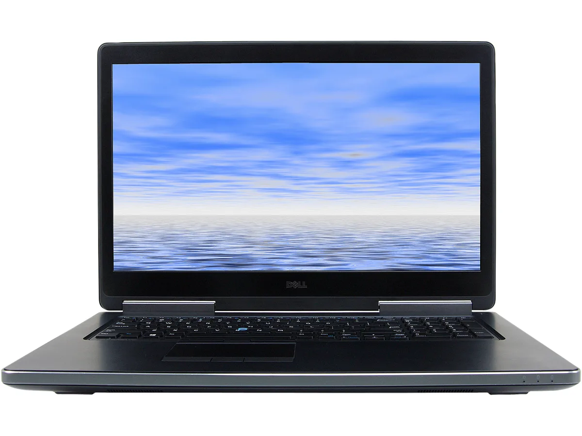 Gray Dell Precision 7710 mobile workstation, 17.3 inch non-touch FHD screen, matte finish