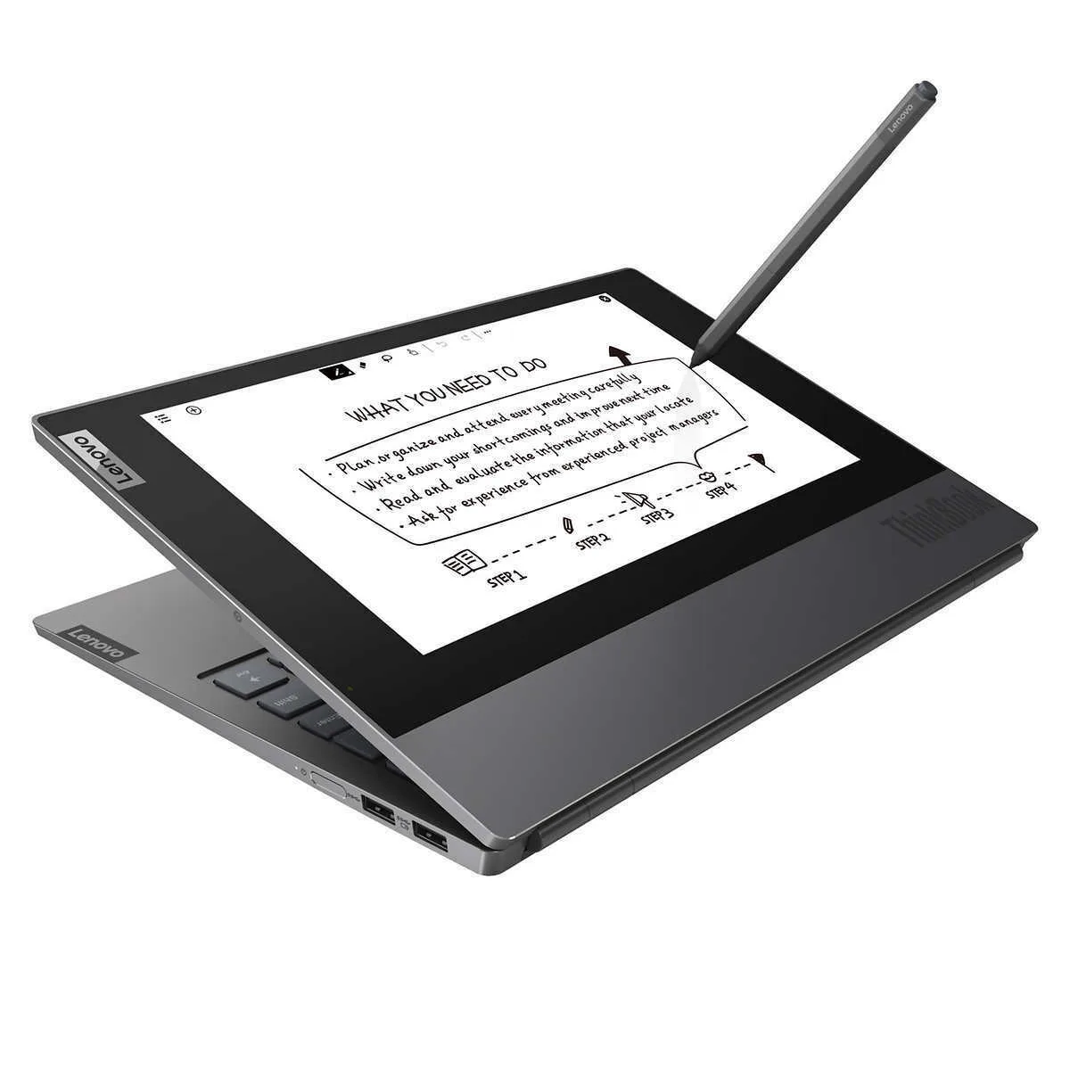 Lenovo ThinkBook Plus 13.3 laptop, gray, dual-screen with 10.8 cover display