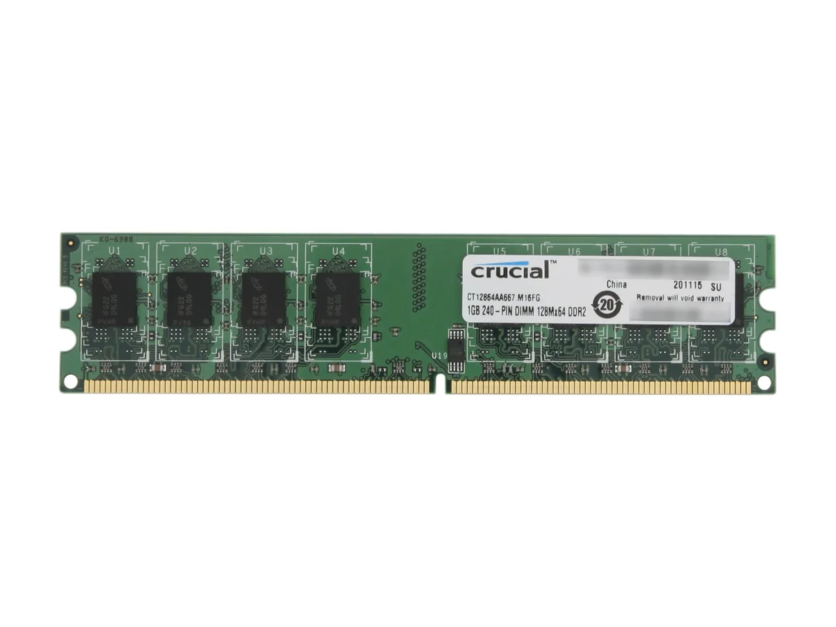 Crucial Crucial CT12864AA667 1GB DDR2 667 desktop RAM — photo du produit