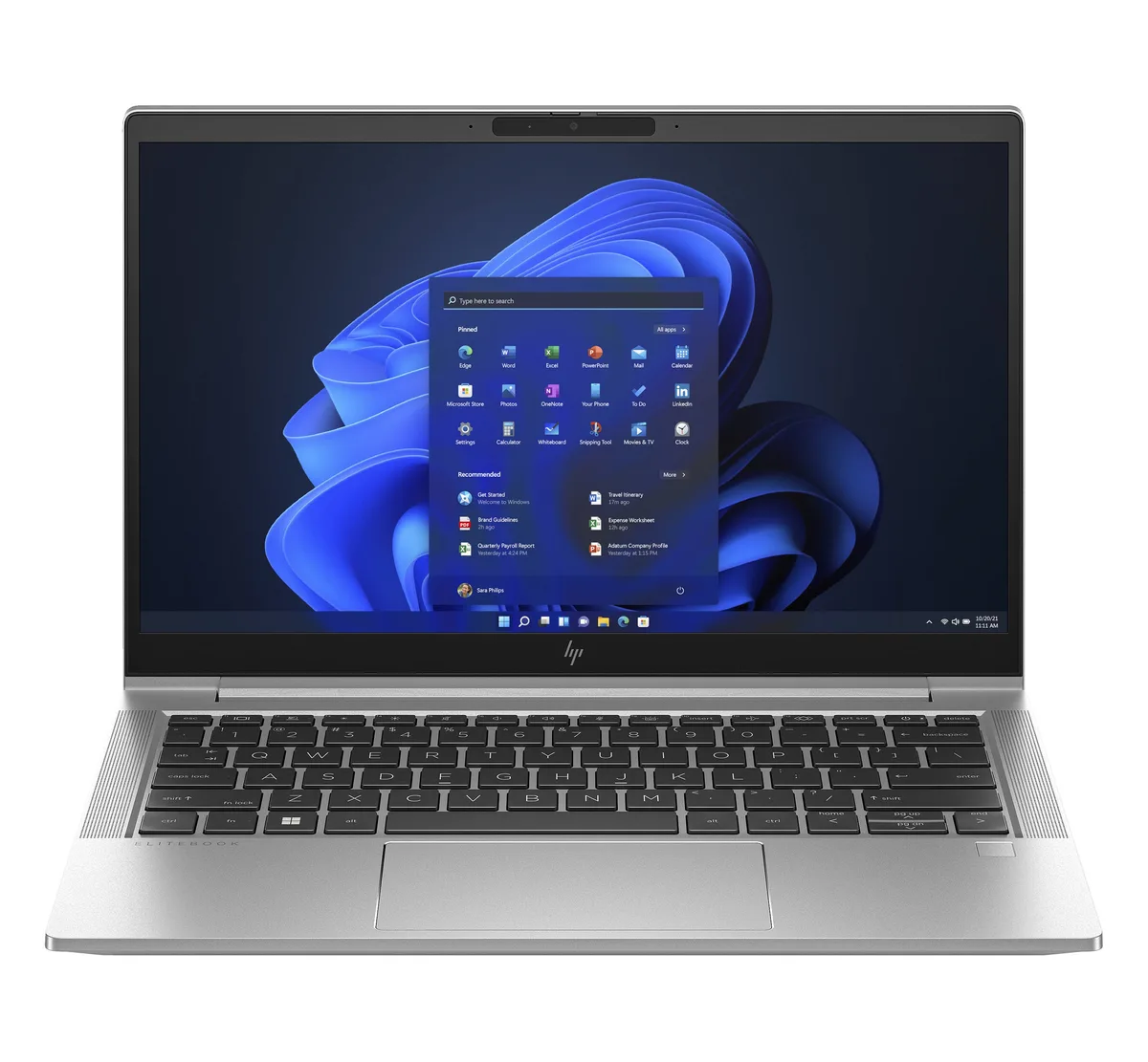 Silver 13.3 inch touchscreen laptop, Grade A refurbished condition