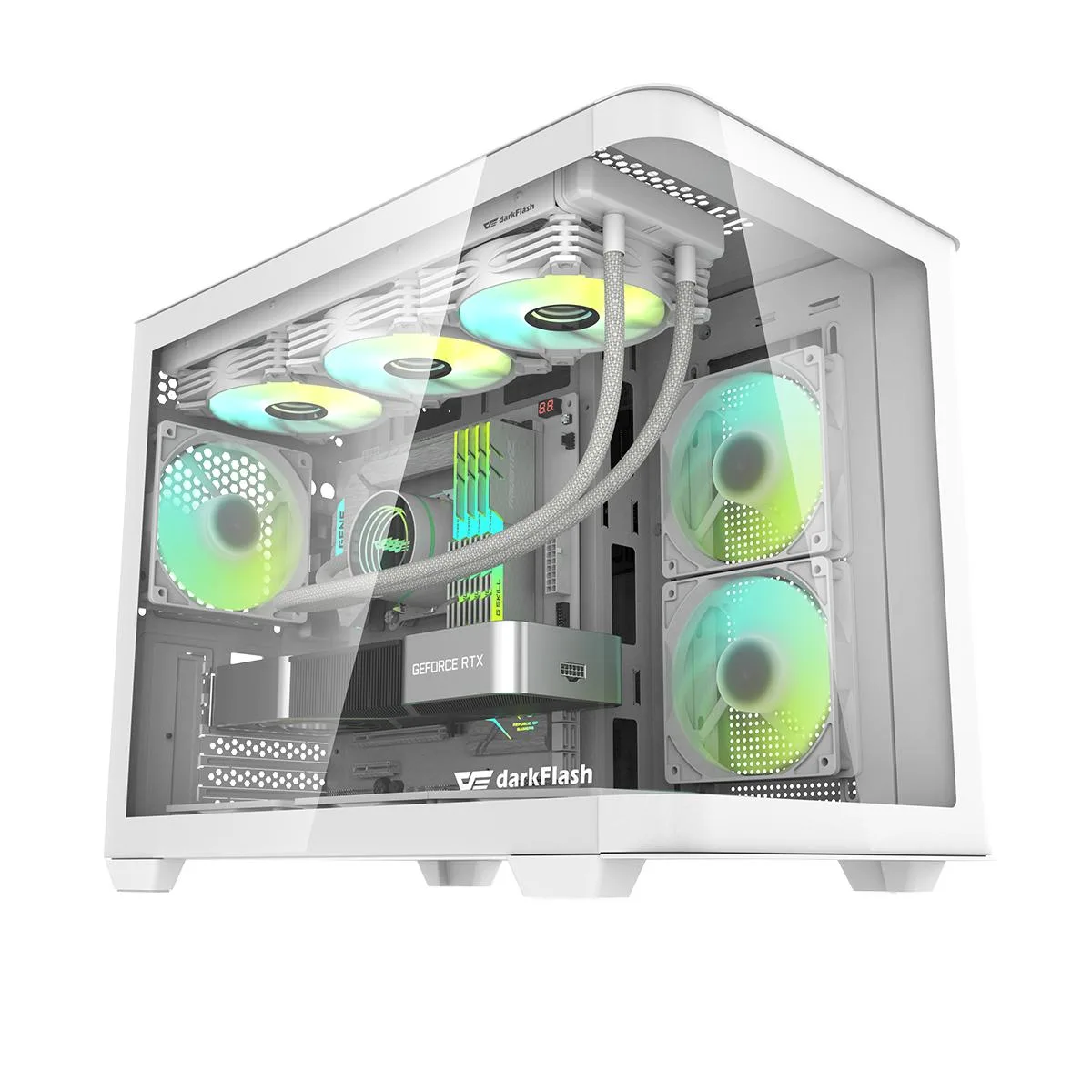 darkFlash darkFlash DPW90M Micro-ATX PC Case White — product photo