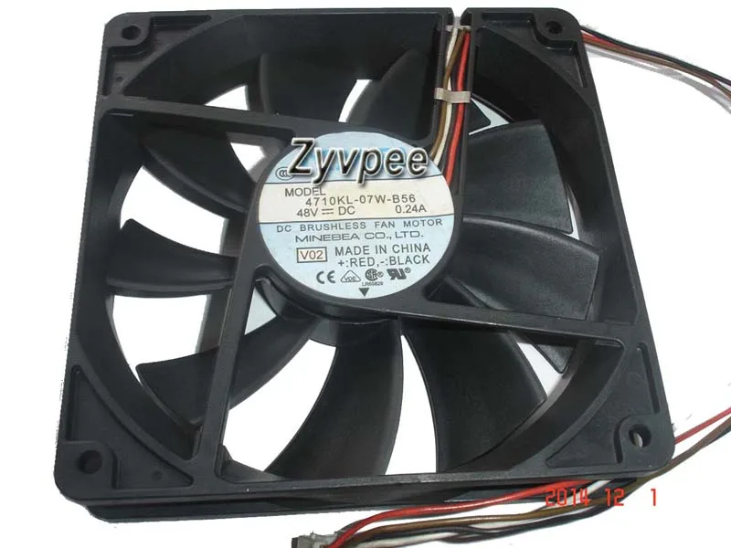 Zyvpee Zyvpee 4710KL-07W-B56 V02 48V 0.24A 4 Pin 120x25mm Case Fan — 제품 사진