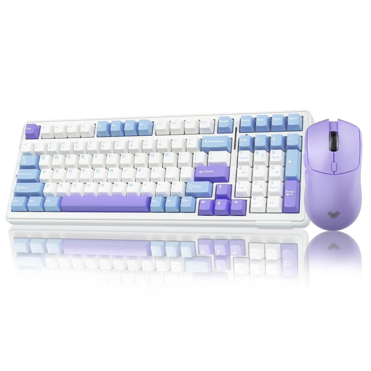 Vszerda Vszerda F99 Wireless Mechanical Gaming Keyboard Light Purple + SC580X Mouse — fotografia produktu
