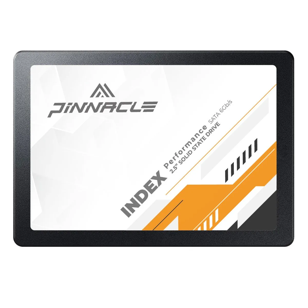 Rectangular 2.5 inch silver metal SSD with label showing 512GB capacity
