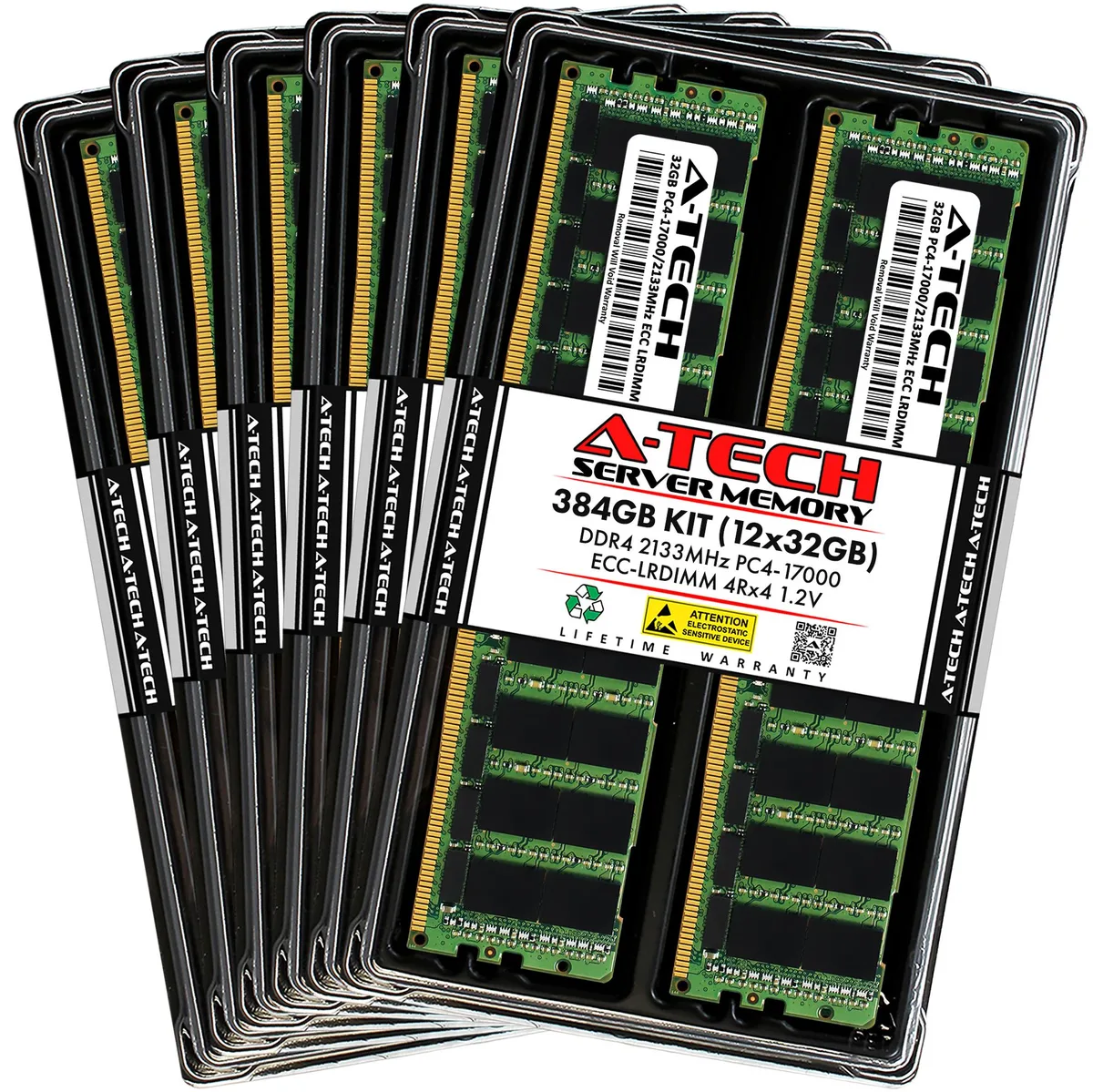 A-Tech A-Tech 384GB (12x32GB) DDR4-2133 ECC LRDIMM 4Rx4 memory upgrade — product photo