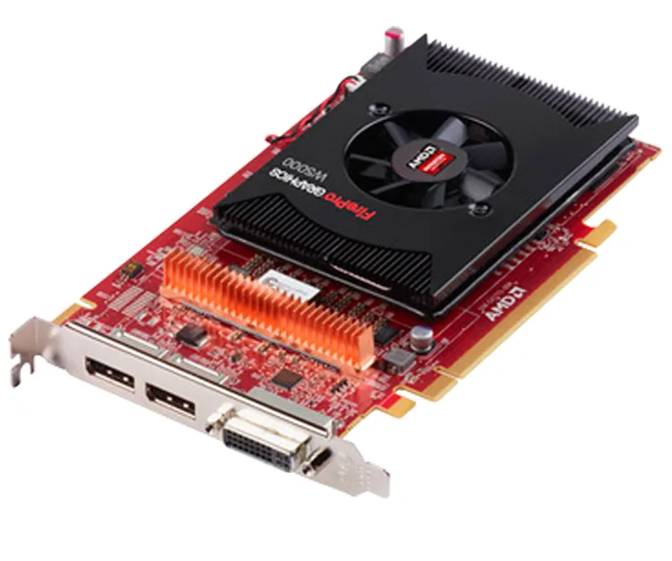 AMD FirePro W5000 workstation graphics card with 2GB GDDR5 memory
