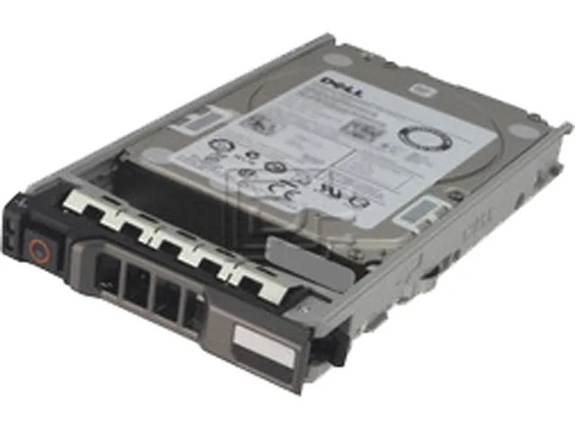 Silver 2.5 inch SAS hard drive with Dell label