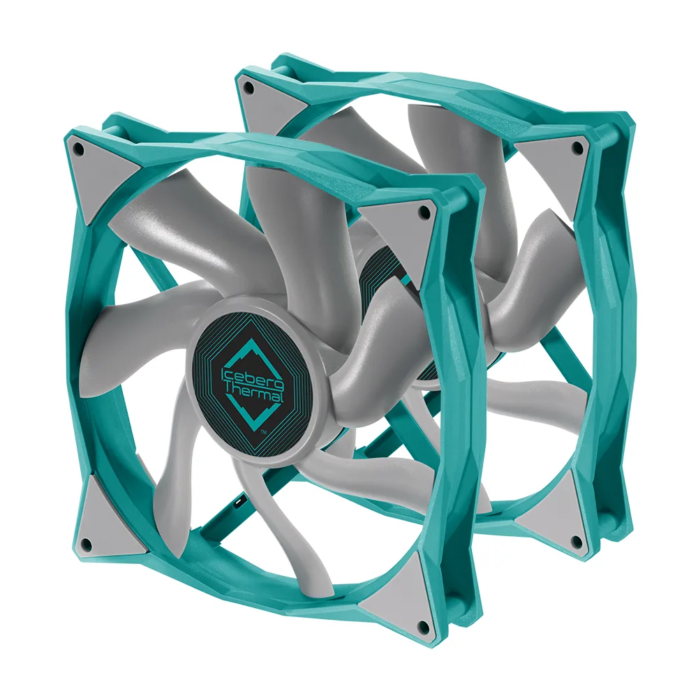 Iceberg Thermal Inc Iceberg Thermal IceGALE Xtra 140mm PWM Case Fan 2-Pack Teal — foto del producto
