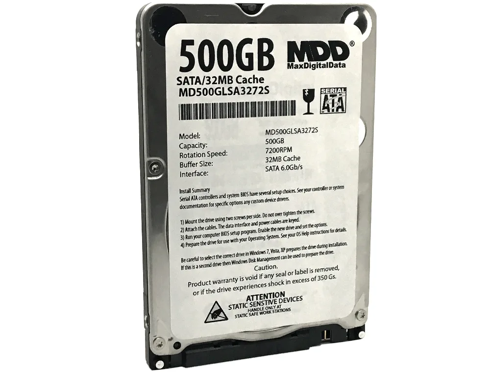 GoHardDrive GoHardDrive 500GB 7200RPM 32MB Cache SATA 6.0Gb/s 7mm 2.5 — produktfoto