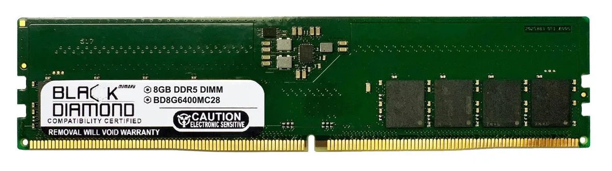 Black Diamond Memory Black Diamond Memory BD8G6400MC28 8GB DDR5 6400 memory upgrade — preces foto