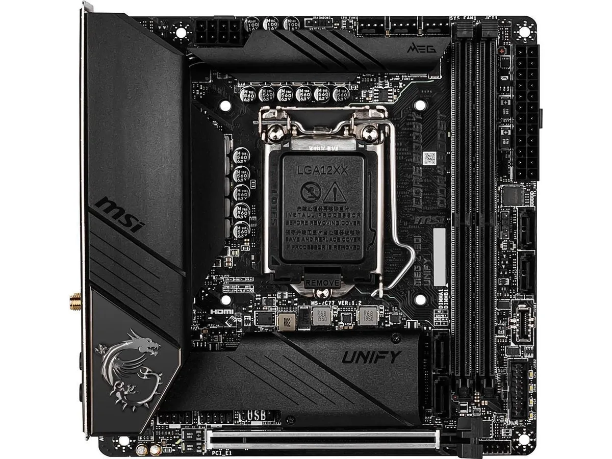 MSI MSI MEG Z490I UNIFY Intel Z490 LGA 1200 Mini-ITX Motherboard A — fotografia produktu